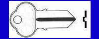 H254 KEY FOR CHICAGO LOCK DOUBLE SIDED DOUBLE BIT